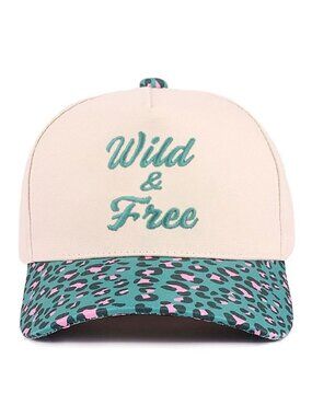 Wild and Free Leopard and Tan two tone cotton hat